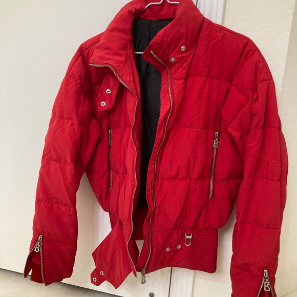 Vintage Bogner Red Goose Down Filled Puffer Ski Winter Jacket Women's Size 8 - Picture 4 of 14